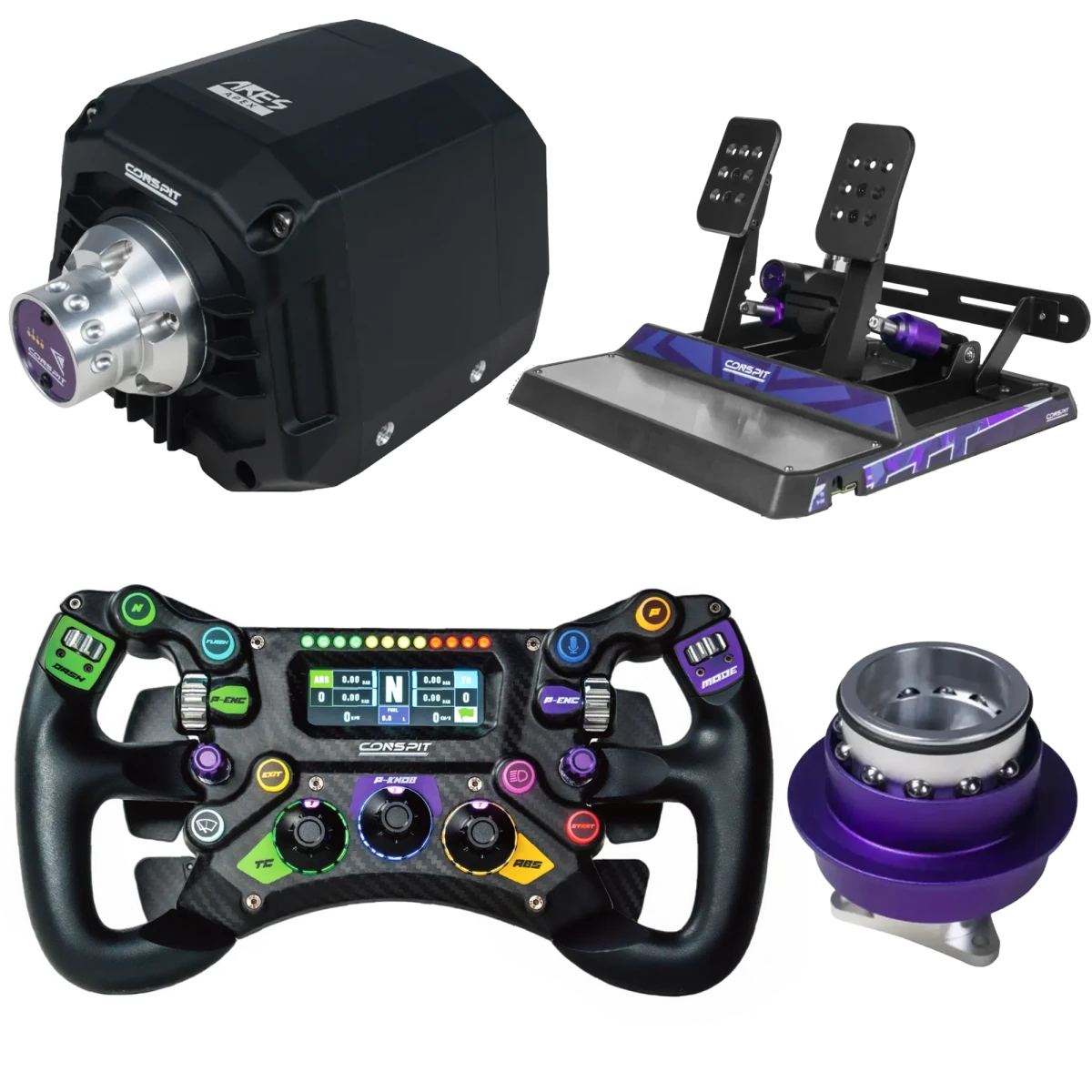 CONSPIT ARES 8Nm with 300 GT CDR wheel and CPP APEX 2P pedals